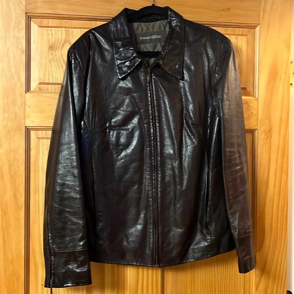 Women brown leather jacket